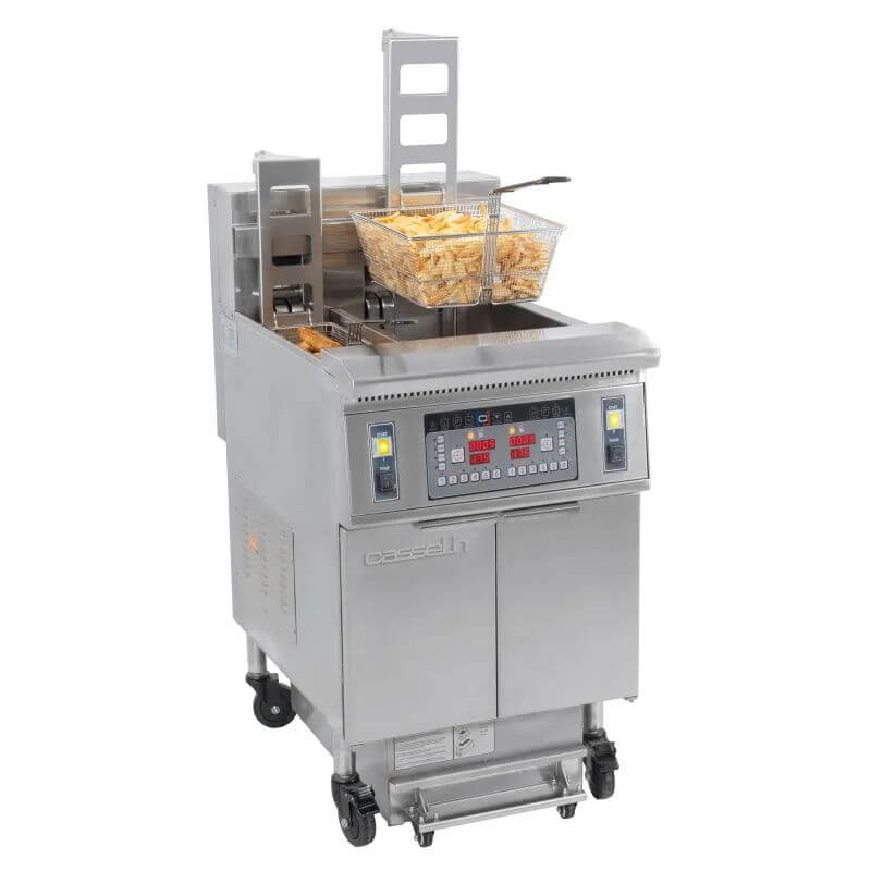 Friteuse électrique avec relevage automatique et filtration 12+22 L 8,5+17kW