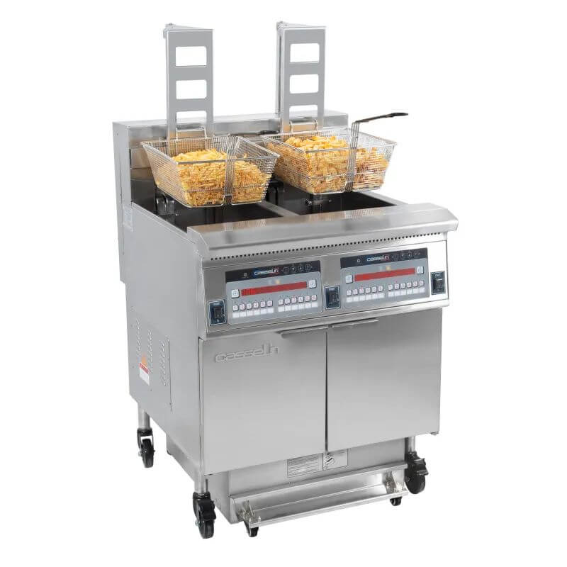 Friteuse électrique avec relevage automatique et filtration 2 x 22 litres 17+17k