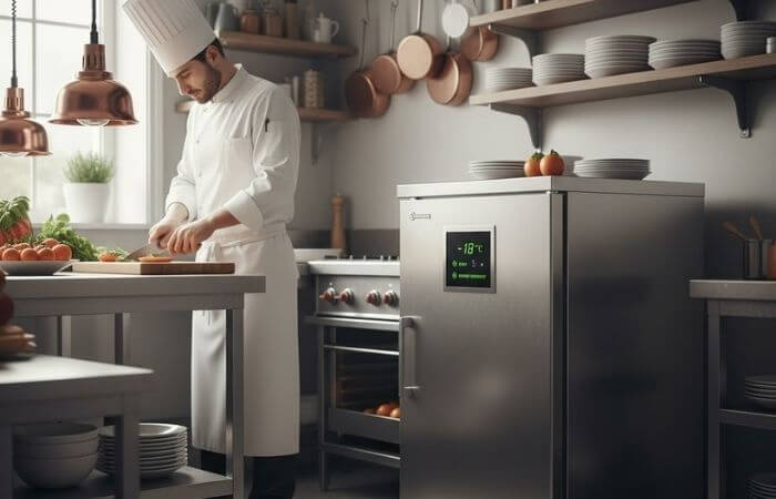 Congélateur silencieux en petite cuisine