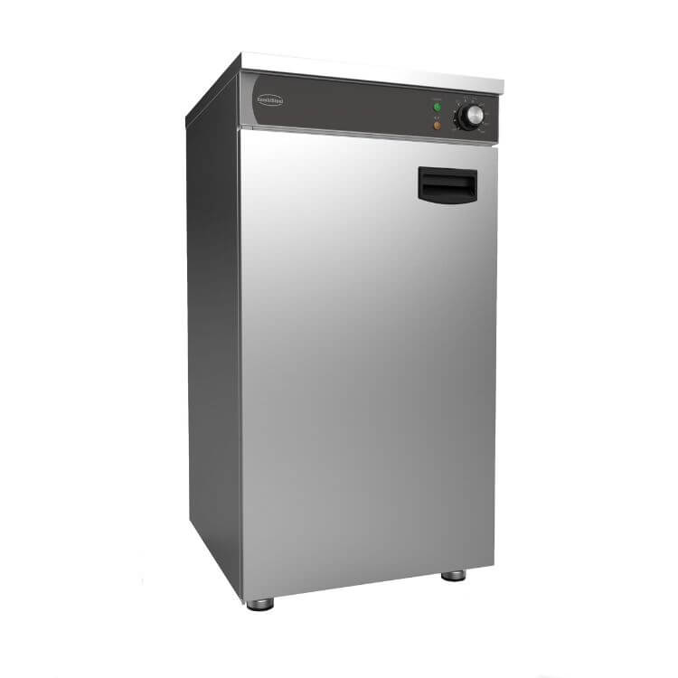 Armoire chauffe-assiettes ventilée 1 porte en inox - Capacité 60 assiettes
