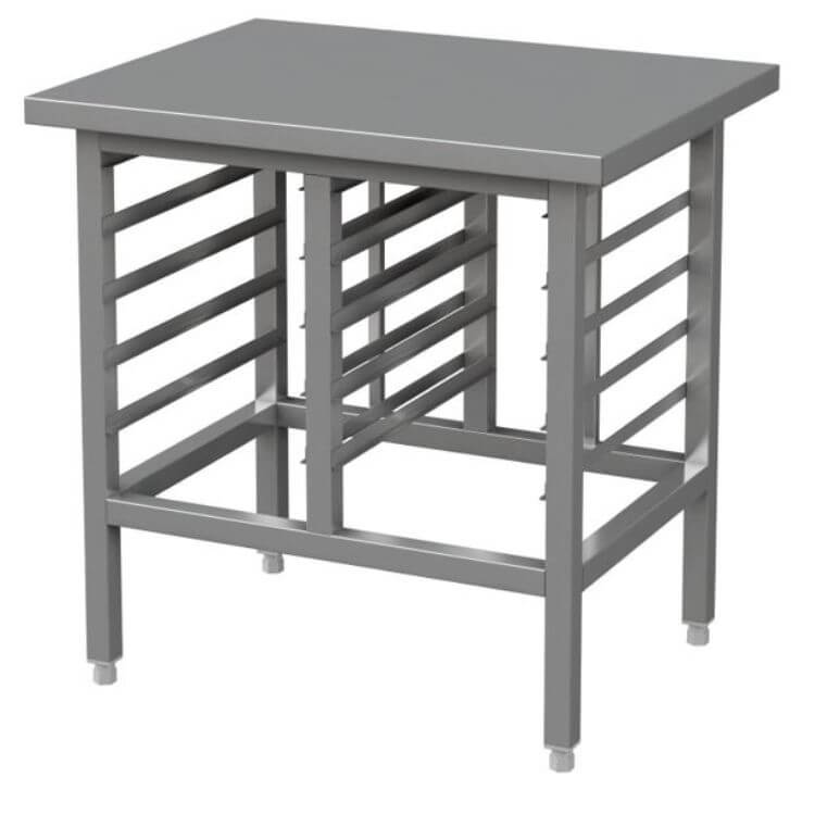 Support de four inox avec glissières - 8 niveaux GN 1/1